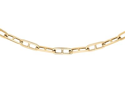 Collar, Rectangulo Hueco 6,50 Mm, 45 Cm, Oro Amarillo 18k - Imagen Estandar - 1