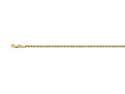 Cadena Cordn Hueca 2,10 Mm, 70 Cm,oro Amarillo 18 Kt