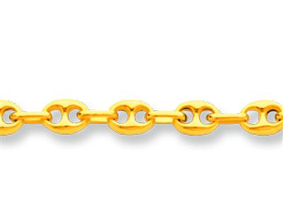 Pulsera Malla Grano De Caf{ Hueco 3,30 Mm, 19 Cm, Oro Amarillo 18 Kt - Imagen Estandar - 2