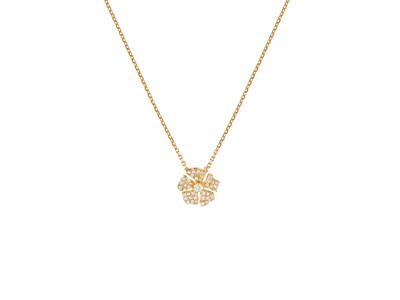 Collar De Flores, Diamantes De 0,31ct, 40-42-45cm, Oro Amarillo De 1 8 K