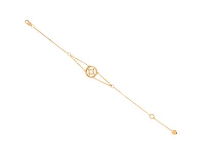 Pulsera Aro 10mm, Diamantes 0,04ct, 162cm, Oro Amarillo 18k