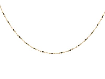 Gargantilla Con Cadena De Bolas De Esmalte De Color Negro, 42+3 cm, Oro Amarillo De 18 Quilates 18 Kt - Imagen Estandar - 1