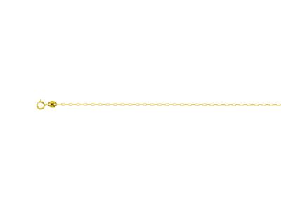 Collar Alargado De Eslabones Forzada Transparentes 1,20 Mm, 45 Cm, Oroamarillo De 18 K - Imagen Estandar - 1