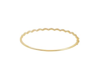 Pulsera Wave, Diamantes 0,42ct, 50 X 60 Mm, Oro Amarillo 18 Kt