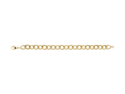 Malla Ovalada De 9 Mm, Tubo Hueco, 19 Cm, Oro Amarillo 18 Kt - Imagen Estandar - 1