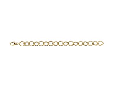 Pulsera 10 MM Talla Diamante, Tubo Cuadrado Hueco, 19 Cm, Oro Amarillo 18 Kt - Imagen Estandar - 1