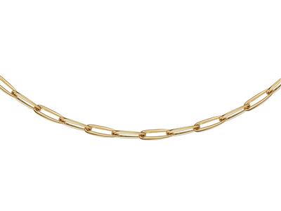 Collar, Eslabones Alargados 11 Mm, Tubo Hueco, 4,50 Cm, Oro Amarillo 18 Kt - Imagen Estandar - 1