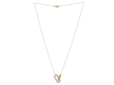 Collar, Rectangulos Entrelazados, Diamantes 0,07ct, 40-42 Cm, Oro Amarillo 18 Kt - Imagen Estandar - 2