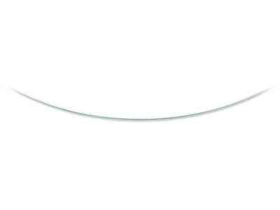 Collar Omega Redondo Envuelto 1 mm,42 cm, Oro Blanco De 18 Quilates R Odiado - Imagen Estandar - 1