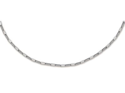 Collar Largo Y Macizo De Eslabones For\at De 4,20 mm, 50 cm, Oro Gris De 18 K. Ref.5551 - Imagen Estandar - 1