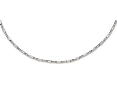 Collar, Forçat, Largo Macizo 4,20 Mm, 50 Cm, Oro Blanco 18k. Ref. 5551