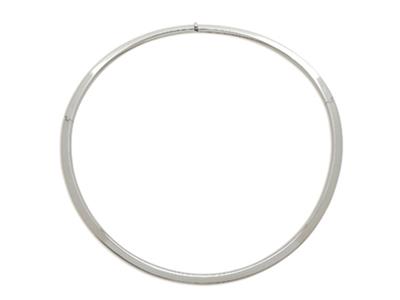 Collar Torque De Alambre Rectangular De 5 mm, Oro Blanco De 18k. Referencia. 4432 - Imagen Estandar - 1