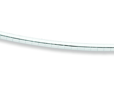 Collar Redondo Omega 2 mm, 42 cm, Oro Gris De 18k Rodiado - Imagen Estandar - 2