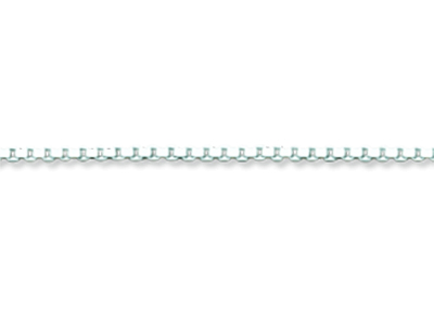Cadena De Malla Veneciana 0,90 mm, 40 cm, Oro Blanco De 18 Quilates Rodiado - Imagen Estandar - 2