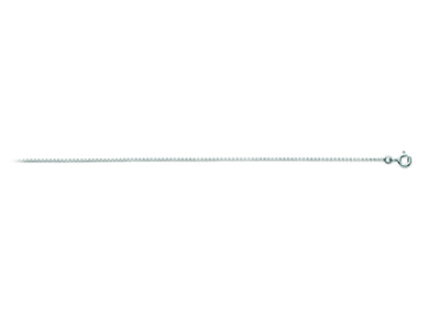 Cadena De Malla Veneciana 1,08mm, 42cm, Oro Gris De 18 Quilates Rodiado