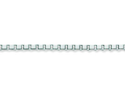 Cadena De Malla Veneciana 1,08 mm, 42 cm, Oro Gris De 18 Quilates Rodiado - Imagen Estandar - 2