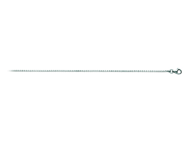 Cadena De Malla Veneciana 1,24mm, 45cm, Oro Blanco De 18k Rodiado