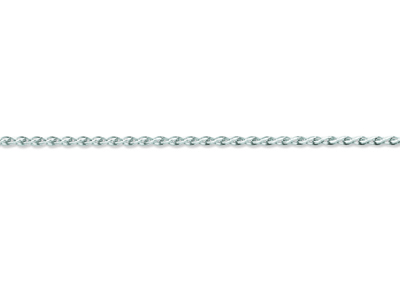 Cadena Palmier Maciza, 1,50 mm, 42 cm, Oro Blanco De 18 Quilates Rodiado - Imagen Estandar - 2