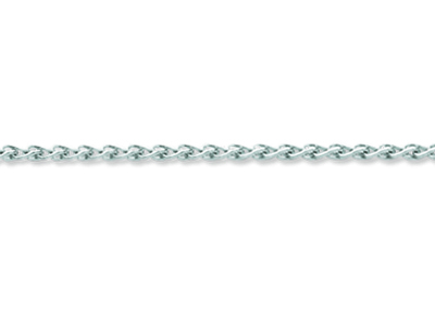 Cadena De Malla Palmier Maciza, 1,50 mm, 45 cm, Oro Blanco De 18 Quilates Rodiado - Imagen Estandar - 2