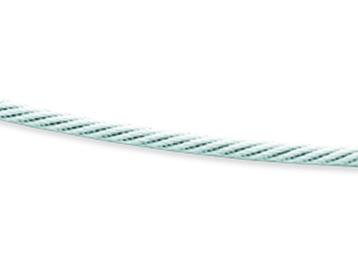 Collar Con Cable De 1,4 mm, 50 cm, Oro Gris De 18 Quilates Rodiado - Imagen Estandar - 2
