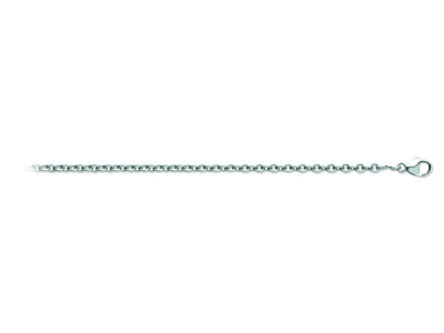 Cadena De Eslabones Redondos For\at2,10 mm, 42 cm, Oro Blanco De 18 Q Uilates Rodiado - Imagen Estandar - 1