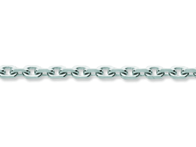 Cadena De Eslabones Diamond For\at 1,80 mm, 50 cm, Oro Blanco De 18 Quilates Rodiado - Imagen Estandar - 2