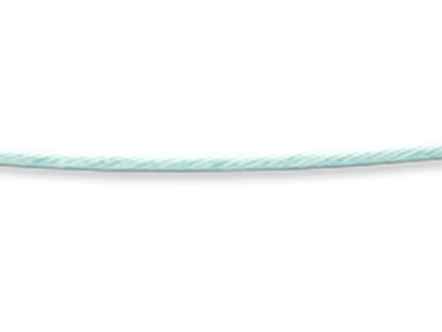 Collar Cable 0,75 mm, 42 cm, Oro Blanco De 18 Quilates Rodiado - Imagen Estandar - 2