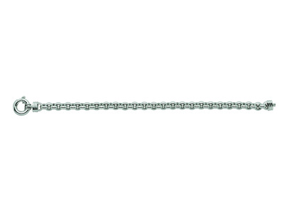 Pulsera De Malla Jaseron De 6,20 mm, 19,5 cm, Oro Blanco De 18 K. Ref.3348 - Imagen Estandar - 1