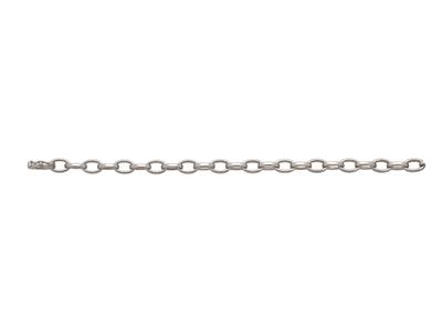 Pulsera De Eslabones Largos For\at 7 mm, 19,5 cm, Oro Blanco De 18 K - Imagen Estandar - 1