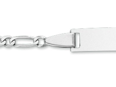 Identidad Beb{ Malla Alterna 1/1,14 cm, Oro Blanco 18k - Imagen Estandar - 2
