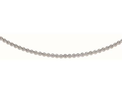 Collar De Eslabones De Lenteja De 5 mm, 50 cm, Oro Blanco De 18 K - Imagen Estandar - 1