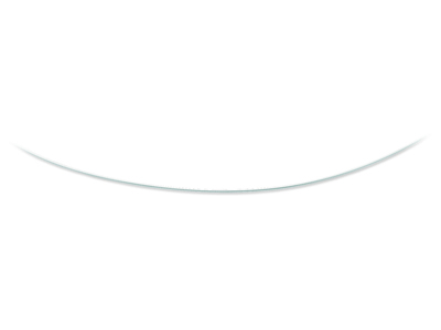 Collar Omega Redondo Envuelto 0,8 mm, 45 cm, Oro Blanco De 18 Quilatesrodiado - Imagen Estandar - 1