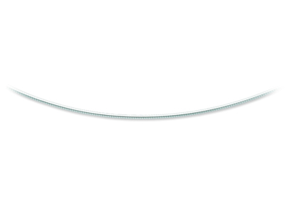 Collar Omega Redondo Envuelto 1,4 mm, 50 cm, Oro Blanco De 18 Quilatesrodiado - Imagen Estandar - 1