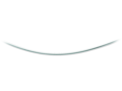 Collar Omega Redondo Envuelto 1,8 mm, 50 cm, Oro Blanco De 18 Quilatesrodiado - Imagen Estandar - 1
