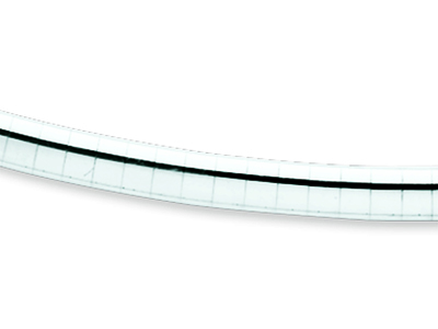 Collar Omega Abovedado De 4 mm, 45 cm, Oro Gris De 18k Rodiado - Imagen Estandar - 2