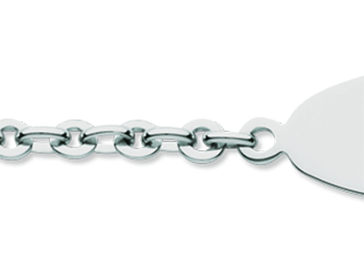 Identidad Junior Con Malla De Lentille Con Anillos Intermedios, 18 cm,oro Gris De 18k - Imagen Estandar - 2