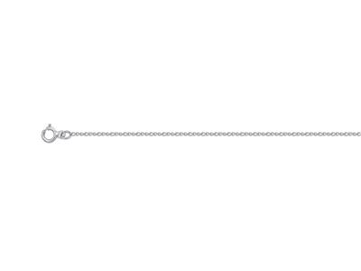 Cadena De Malla De Palmera 1 Hilo, 0,96mm, 40cm, Oro Gris De 18 K