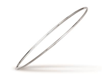 Pulsera Collar Solid, Alambre Redondo 1,5 Mm, Forma Redonda 65 Mm, Oro Blanco 18k - Imagen Estandar - 1