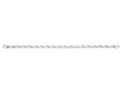 Pulsera De Malla Hueca Para Hombre De 5 mm, 20 cm, Oro Blanco De 18 Quilates - Imagen Estandar - 1
