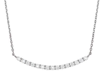 Collar Diamantes 0,07ct, 38-40-42 Cm, Oro Blanco 18k - Imagen Estandar - 1
