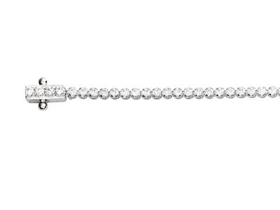 Pulsera Rivi}re De Diamantes 2,77 Ct 71  Piedras , 17 cm, Oro Blanco De 18 K - Imagen Estandar - 1