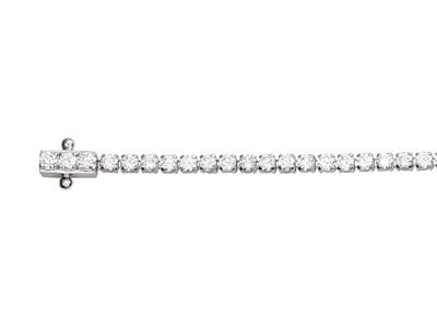 Pulsera Ro Diamantes 1,79ct 85 Piedras , 17 Cm, Oro Blanco 18k