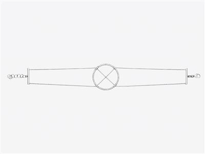 Pulsera Saturna Con Diamantes De 0,36 Ct, 16,50-18cm, Oro Blanco De 18 K
