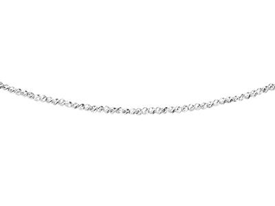 Collar Bolas Cinceladas 1,80 Mm, 423 Cm, Oro Blanco 18k