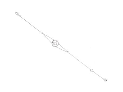 Pulsera Aro 10mm, Diamantes 0,04ct, 162cm, Oro Blanco 18k