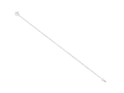 Pulsera River, 81 Diamantes 2,09 Ct, 18cm, Oro Blanco De 18 K