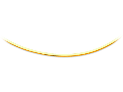 Collar Omega Hoja De Salvia 2 MM Reversible, 42 cm, Oro Bicolor De 18k - Imagen Estandar - 1
