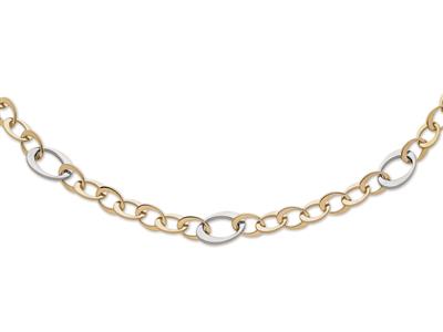 Collar De Eslabón Ovalado Alternado8,8/13 mm, 44 cm, Oro Bicolor De 1 8k. Ref.5909 - Imagen Estandar - 1