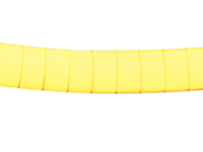 Collar Omega Forma De Hoja De Salvia 3 MM Reversible, 45 cm, Oro Bicolor De 18k - Imagen Estandar - 2