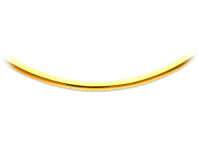 Collar Omega De Hoja De Salvia 4 Mmreversible, 45 cm, Oro Bicolor De 18k - Imagen Estandar - 1